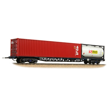 Bachmann Branchline 38-628C FFA Inner Flat BR Blue (TOPS) 40ft & Tank ISO Cont.