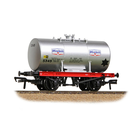 Bachmann Branchline 38-782 20T Anchor-Mounted Tank Wagon 'Mobil' Silver OO Gauge