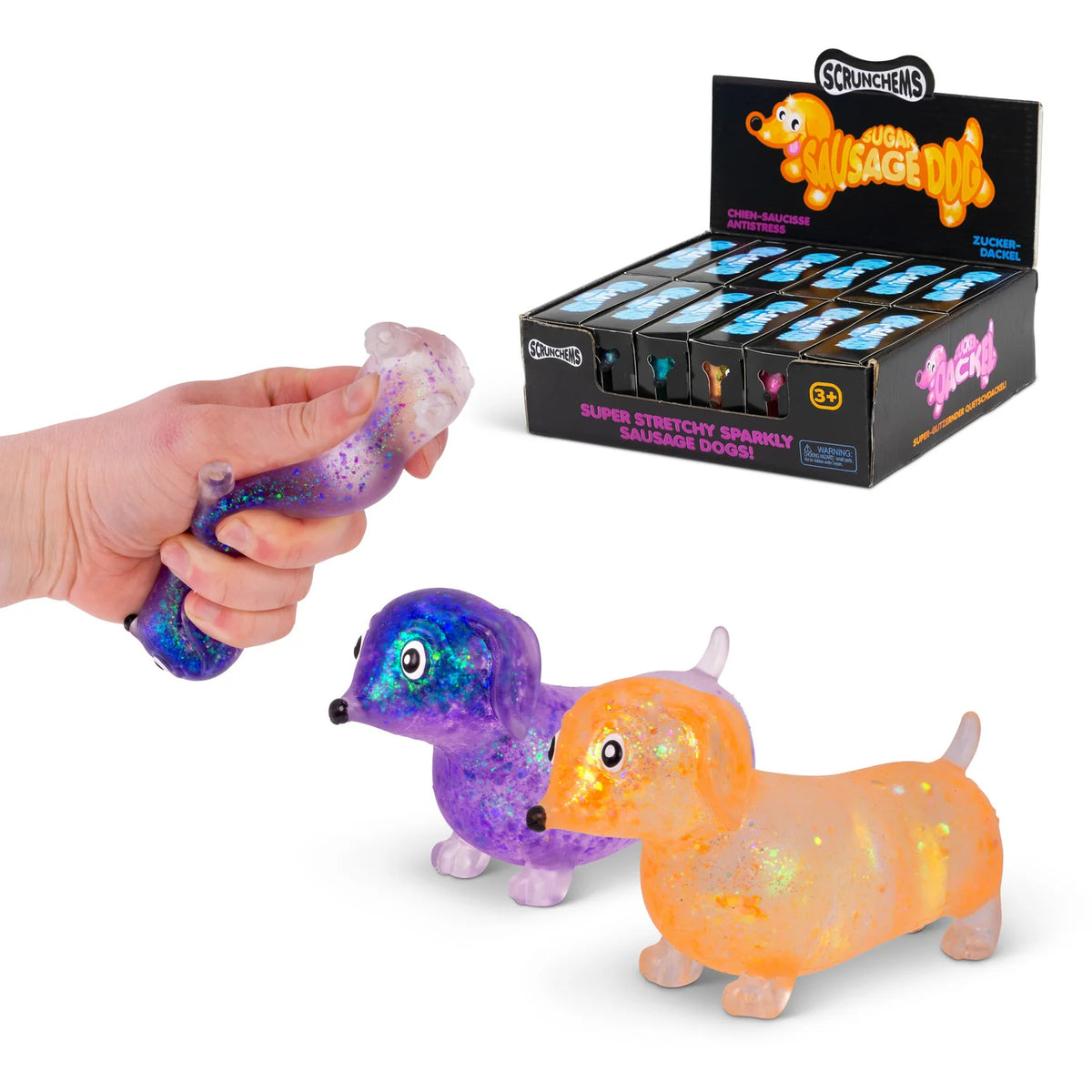 Scrunchems Sugar Sausage Dog Squishy Sensory Toy
