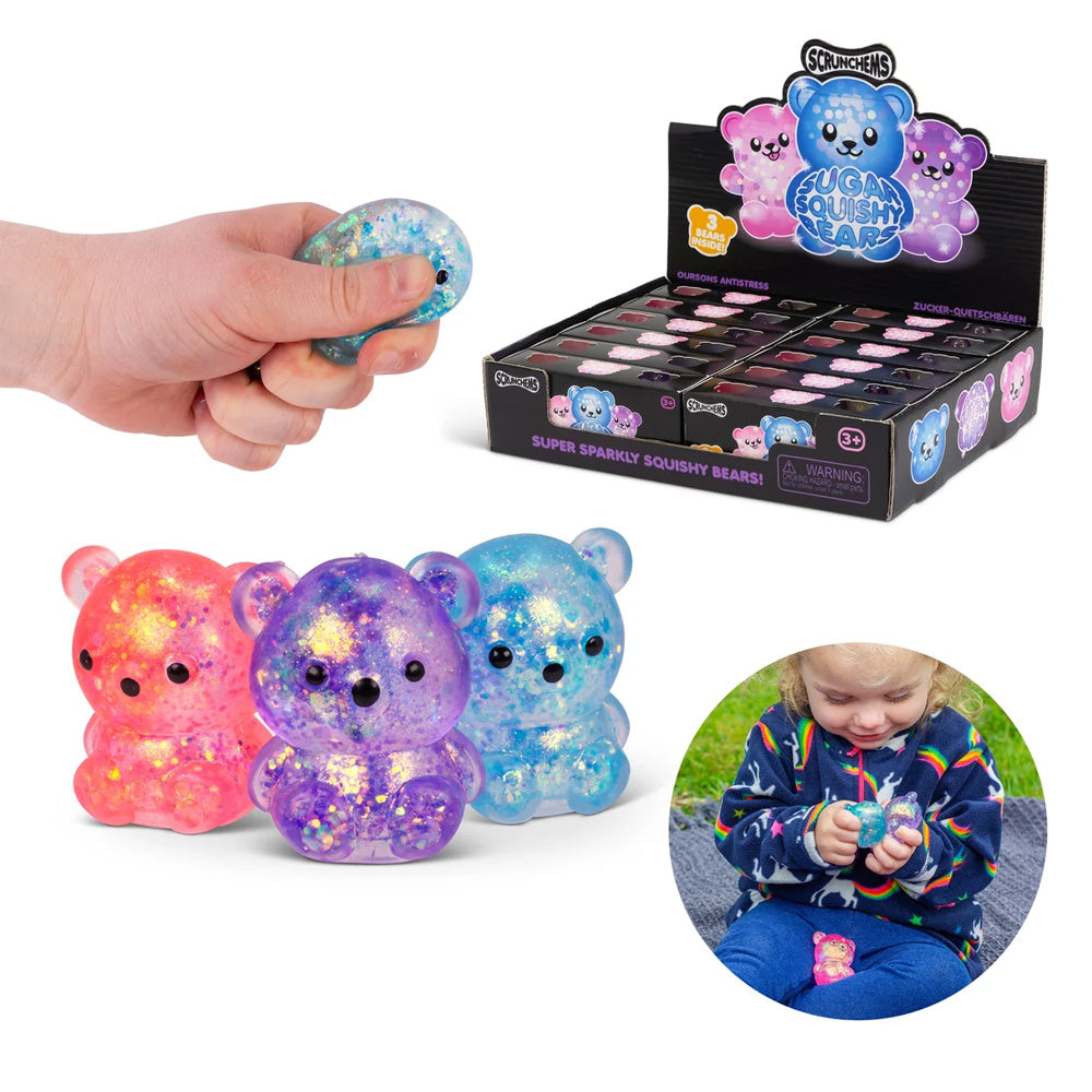 Scrunchems Sugar Bears 3-Pack Squishy Sensory Toy