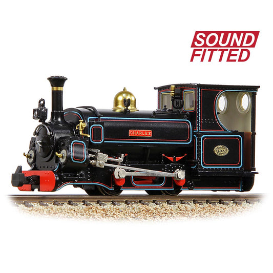 Bachmann Narrow Gauge 391-126SF Mainline Hunslet 0-4-0ST 'Charles' Penrhyn Quarry Lined Black (Late) OO9