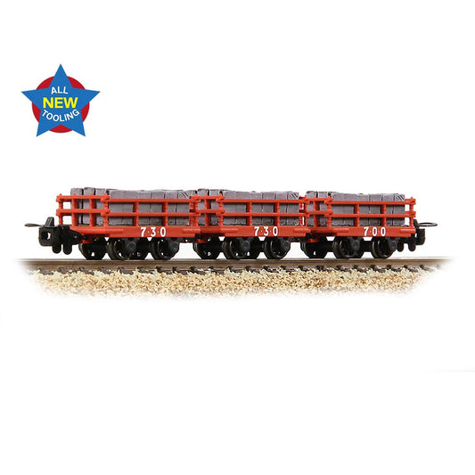 Bachmann Narrow Gauge 393-228 Dinorwic Slate Wagons w/sides 3-Pack Red [WL] OO9 Gauge