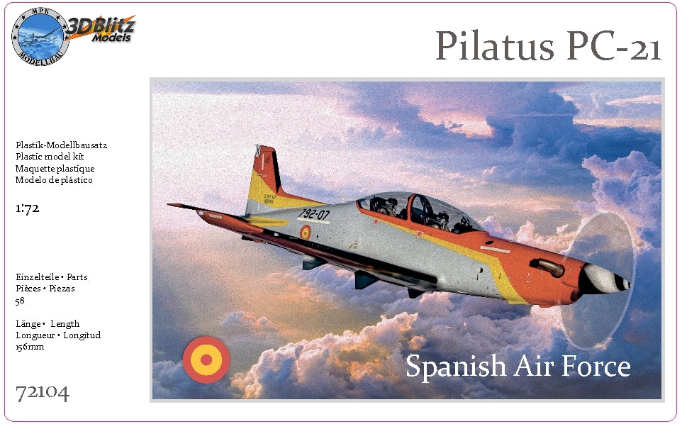 3D Blitz 3DB72104 1:72 Pilatus PC-21 Spanish Air Force