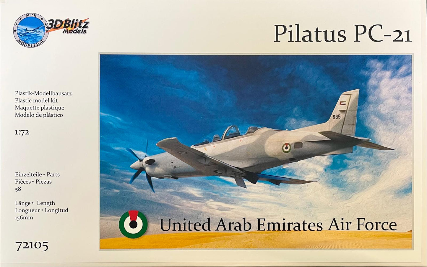 3D Blitz 3DB72105 1:72 Pilatus PC-21 United Arab Emirates Air Force