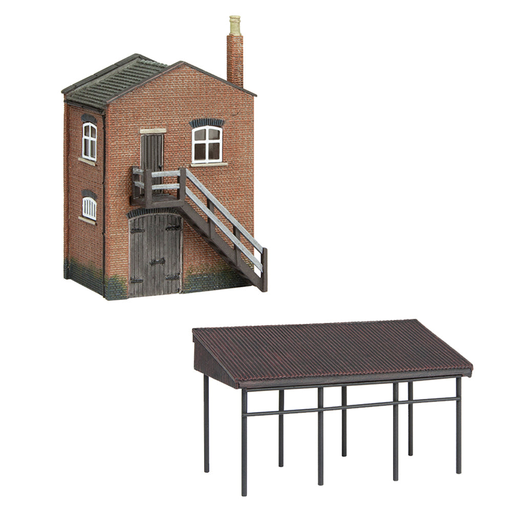 Bachmann Scenecraft 42-0088 Industrial Store and Canopy N Gauge