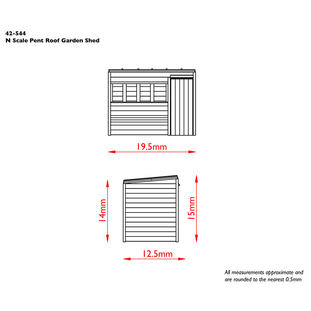 Bachmann Scenecraft 42-544 Pent Roof Garden Shed N Gauge