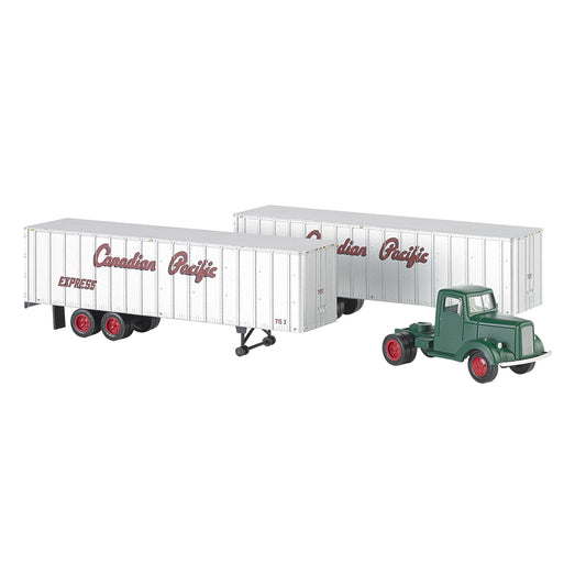 Bachmann USA 1950/60's Truck Cab & 2 Piggyback Trailers Canadian Pacific HO 42233
