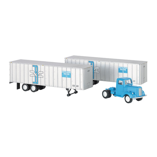 Bachmann USA 1950/60's Truck Cab & 2 Piggyback Trailers Boston & Maine HO 42234