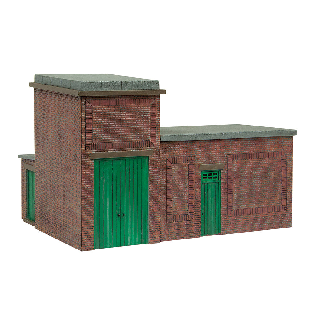 Scenecraft 44-0181G Lineside Brick Substation Building Green OO Gauge