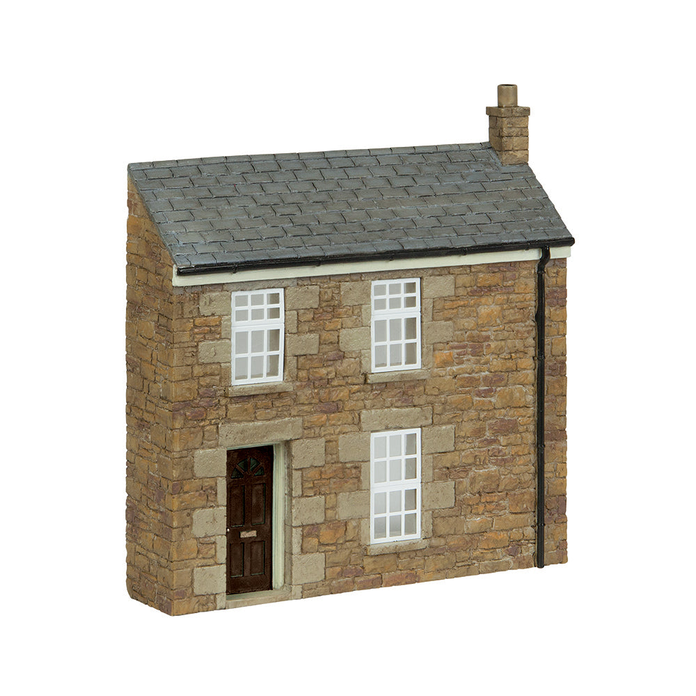 Scenecraft 44-0219B Low Relief Stone Terrace Left Hand Door Brown