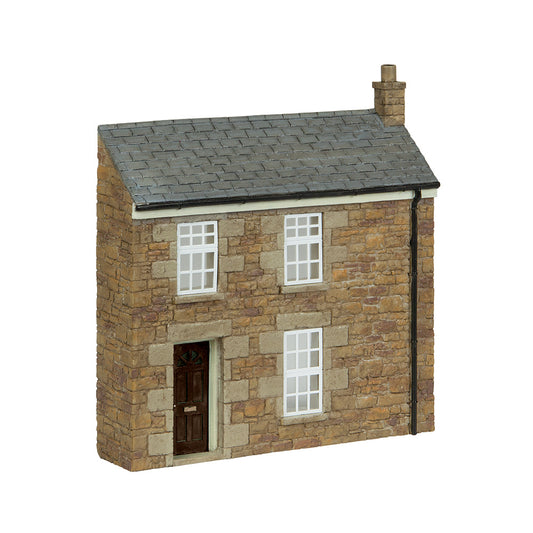 Scenecraft 44-0219B Low Relief Stone Terrace Left Hand Door Brown