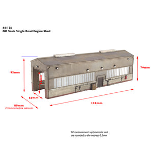 Bachmann Scenecraft 44-126 Single Road Servicing Shed OO Gauge