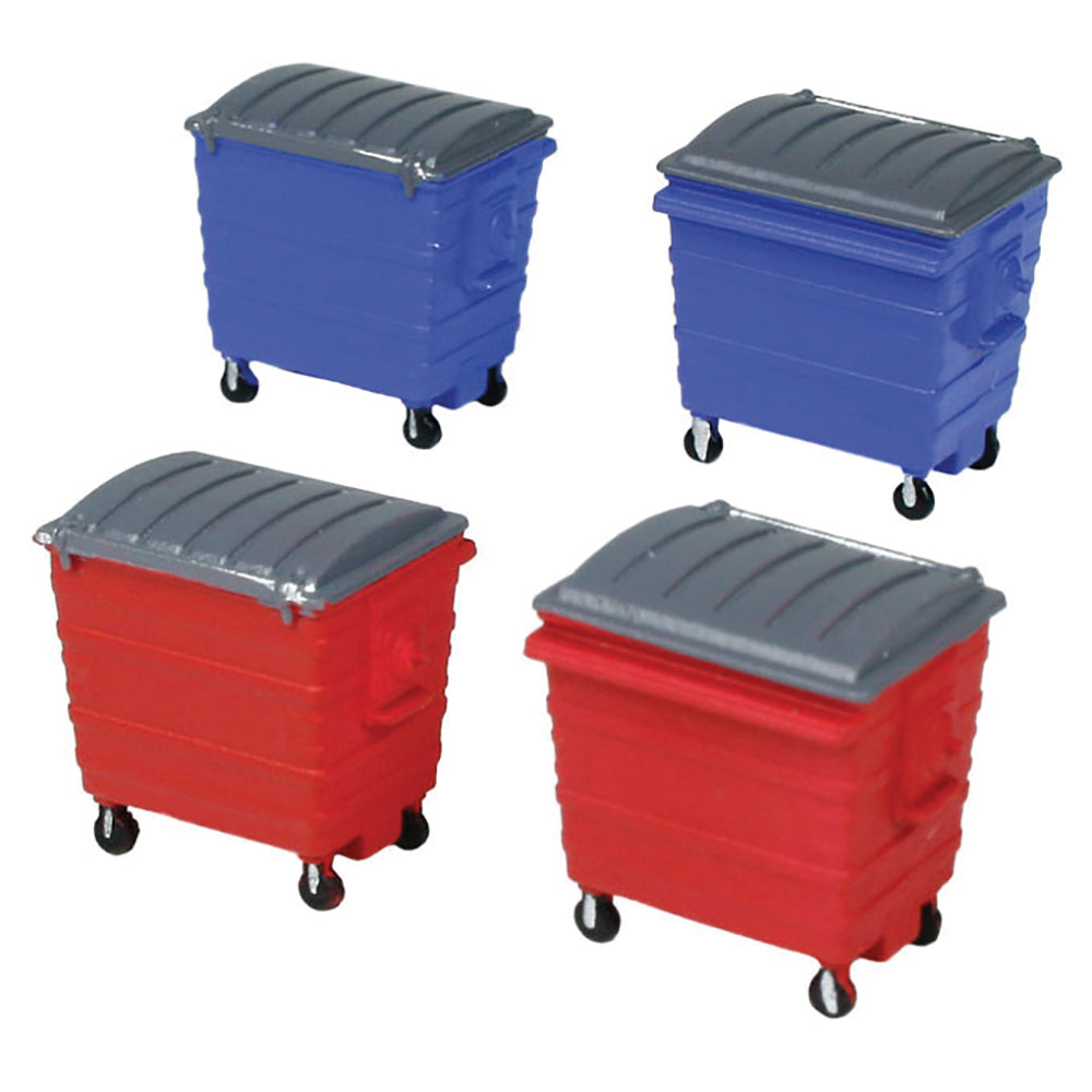 Bachmann Scenecraft 44-501 Commercial Lid Skips (x4) OO Gauge