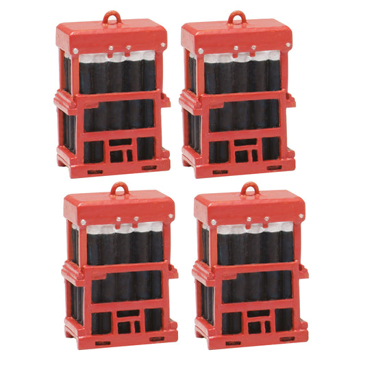 Bachmann Scenecraft 44-537 Caged Gas Bottles (x4) OO Gauge
