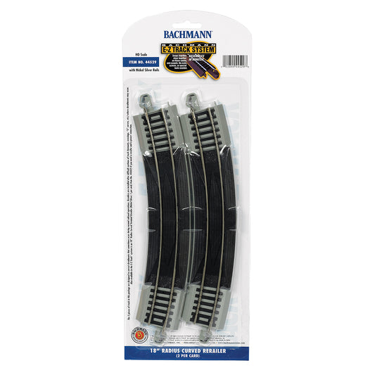 Bachmann USA 18' Radius Curved Rerailer (2/Card) HO Gauge 44529