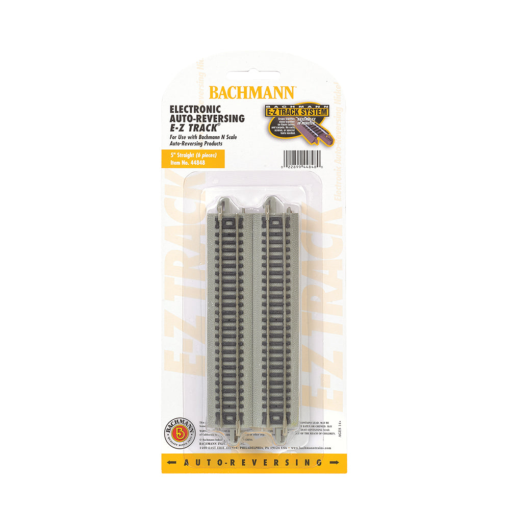 Bachmann USA Auto-Reversing 5'' Straight Track (6/Card) N Gauge 44848