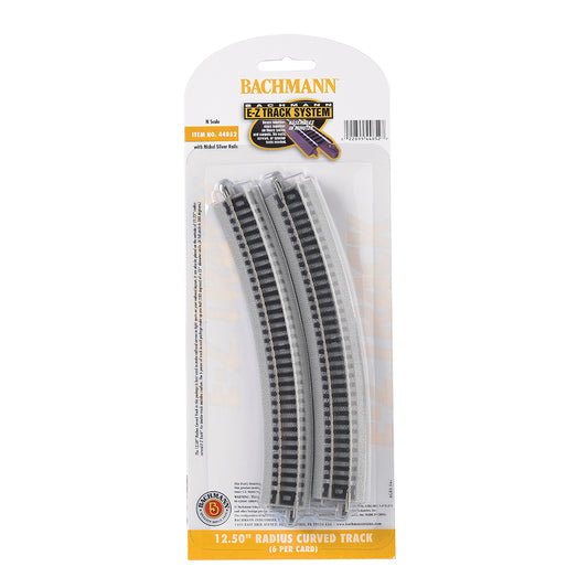 Bachmann USA 12.50'' Radius Curved Track (6/Card) N Gauge 44852