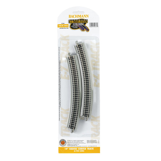 Bachmann USA 14'' Radius Curved Track (6/Card) N Gauge 44853