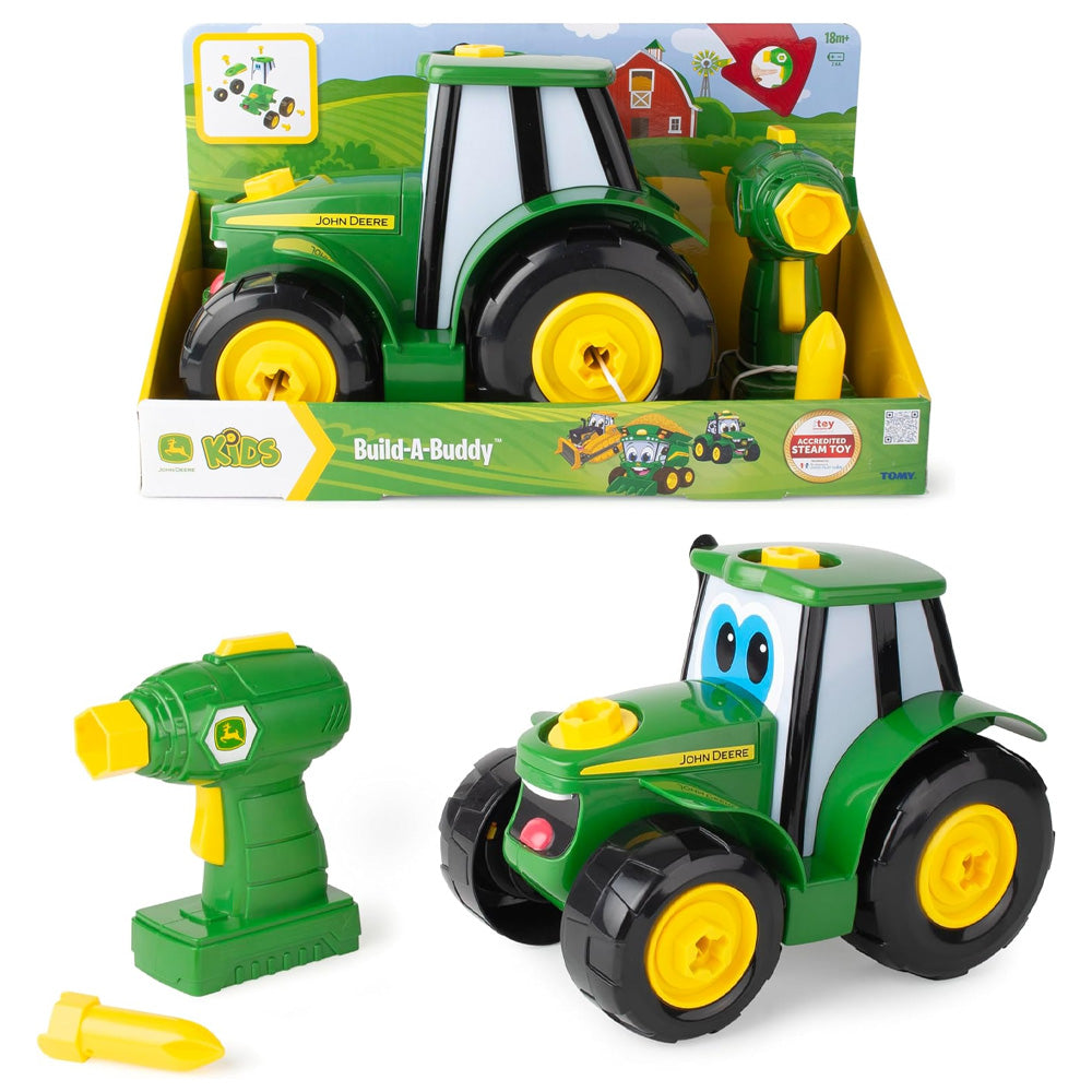 John Deere Kids Build A Johnny Tractor Toy 18mnths+ TOMY