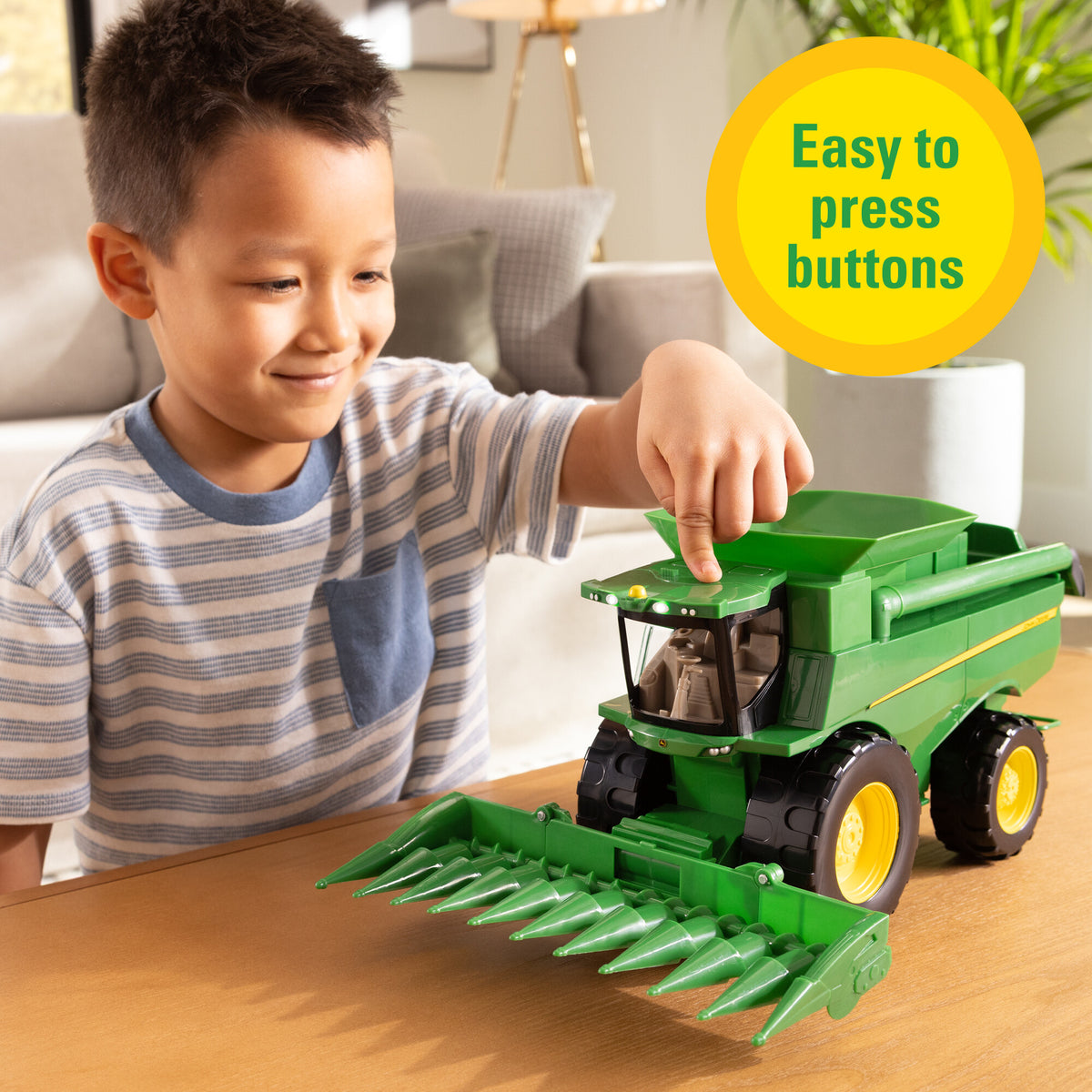 John Deere Lights & Sounds Combine Harvester 16in Age 3+ TOMY