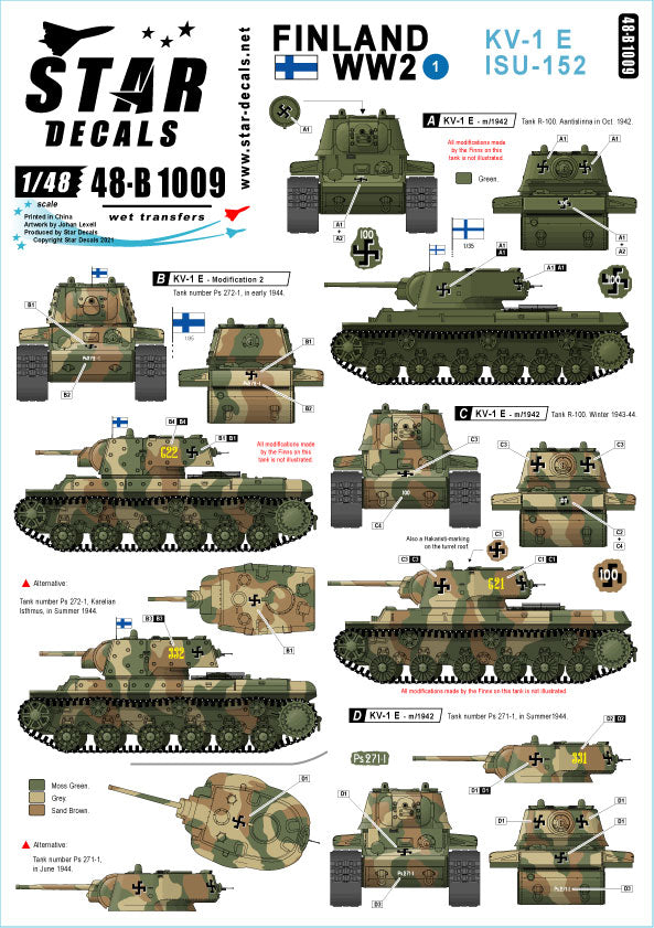 Star Decals 48-B1009 1:48 Finland WW2 # 1