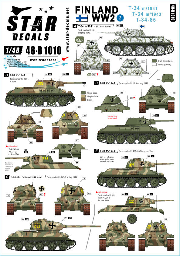 Star Decals 48-B1010 1:48 Finland WW2 # 2