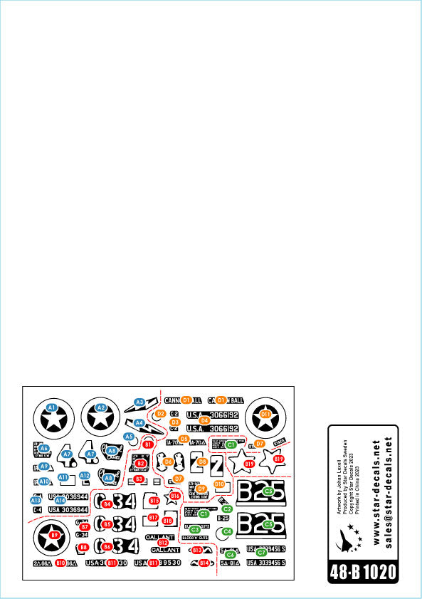 Star Decals 48-B1020 1:48 US M4 Sherman