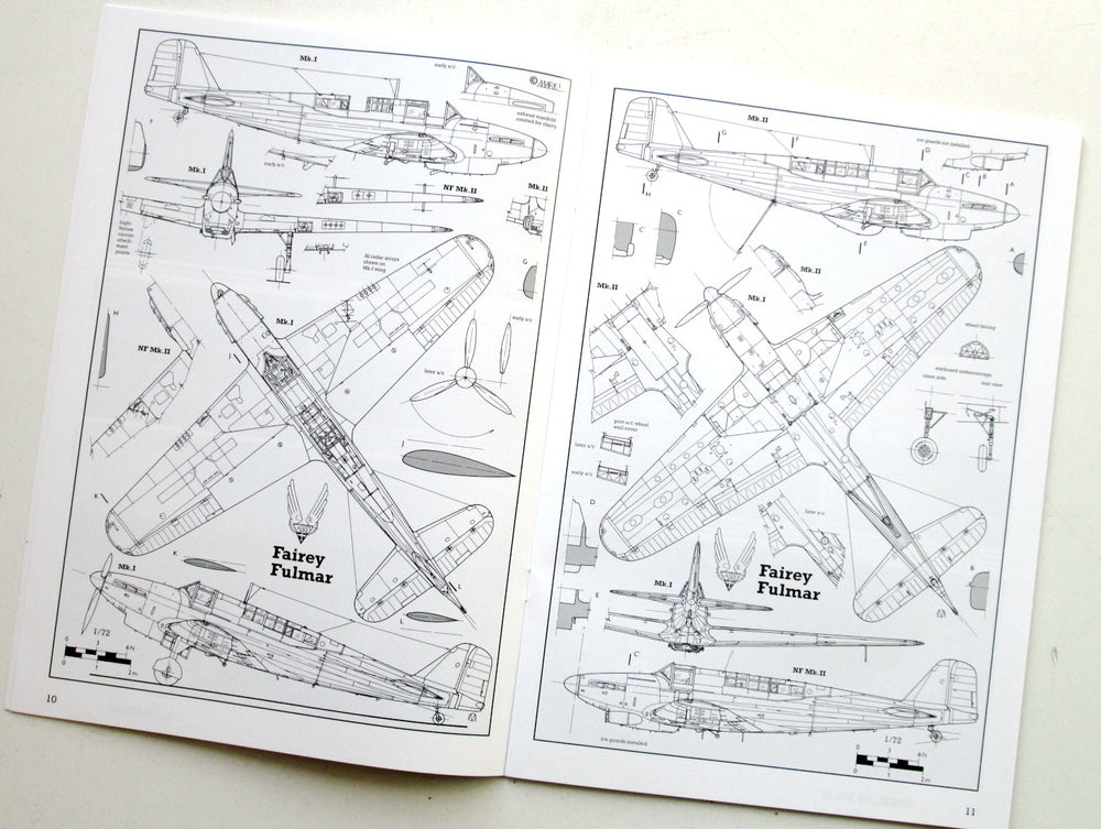 4 + Publications 4PLUS13 Fairey Fulmar Mk.I, Mk.II, NF Mk.II, TT Mk.II.