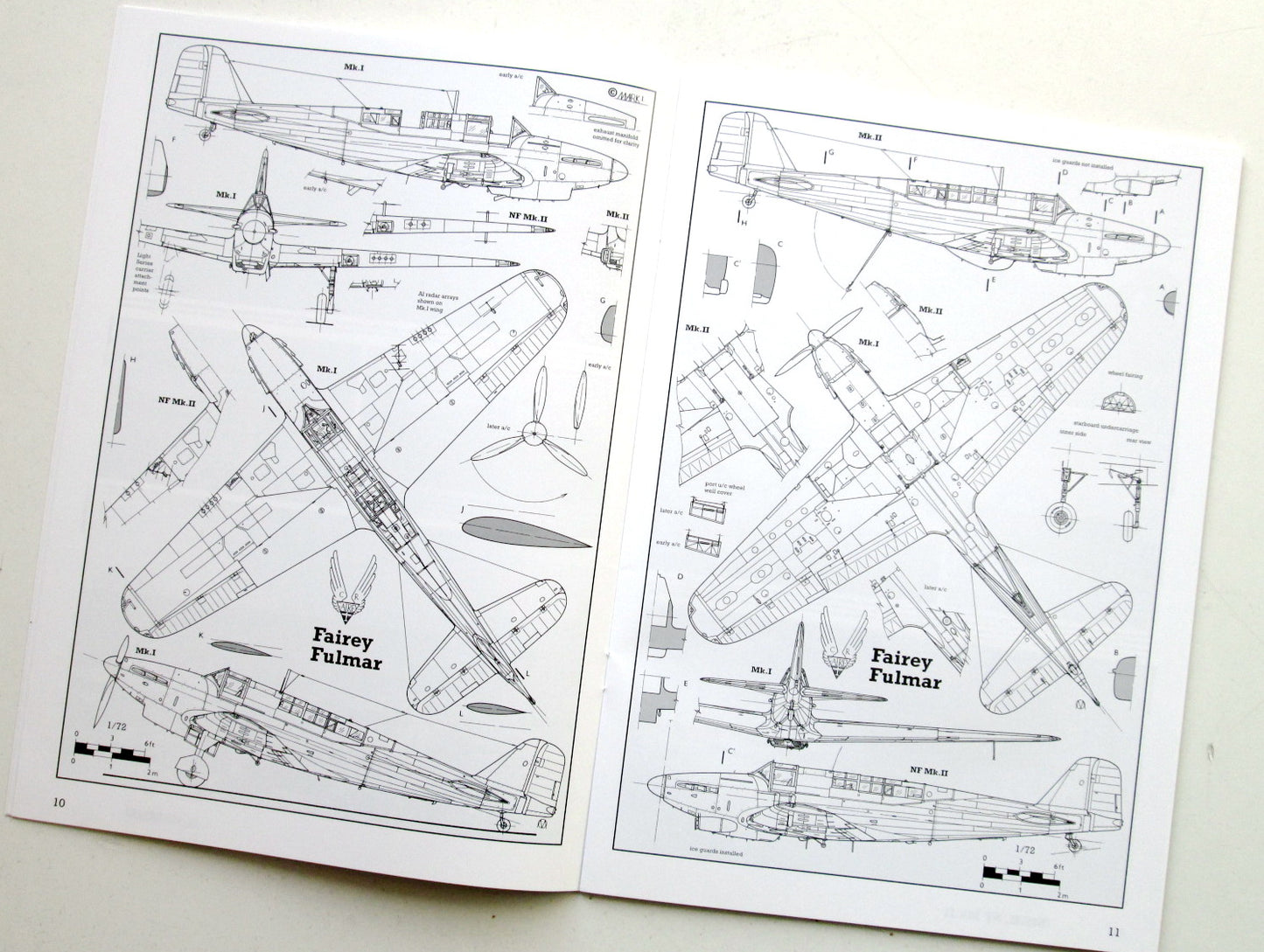 4 + Publications 4PLUS13 Fairey Fulmar Mk.I, Mk.II, NF Mk.II, TT Mk.II.