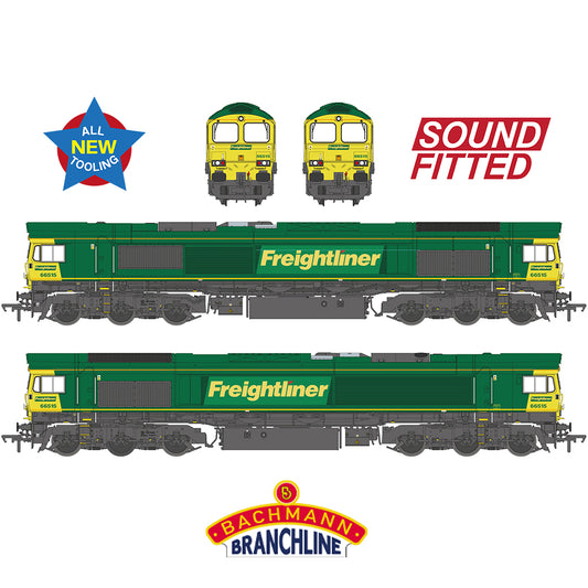 Bachmann Branchline 50-001SF Class 66/5 66515 Freightliner Green
