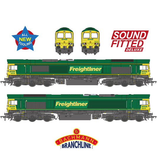 Bachmann Branchline 50-001SFX Class 66/5 66515 Freightliner Green