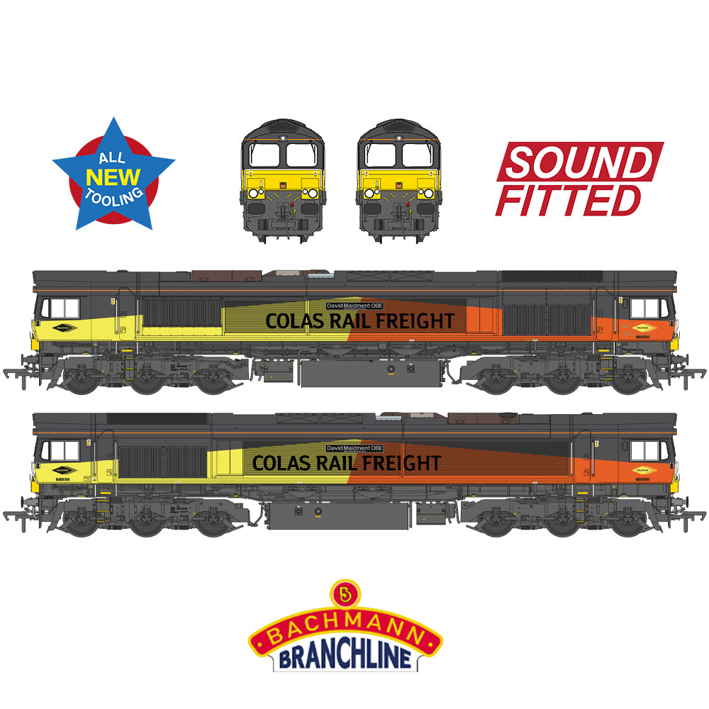 Bachmann Branchline 50-004ASF Class 66/8 66850 'David Maidment OBE' Colas Rail