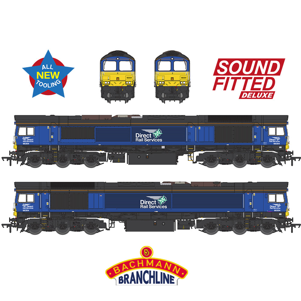 Bachmann Branchline 50-009SFX Class 66/3 66304 DRS Compass (Small Logo)