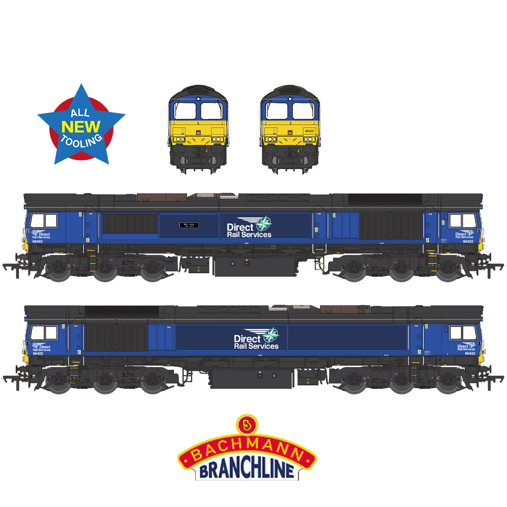 Bachmann Branchline 50-010 Class 66/4 66422 'Max Joule 1958-1999' DRS Compass