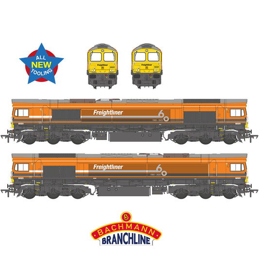 Bachmann Branchline 50-011 Class 66/5 66501 Freightliner 60 1965-2025 Orange