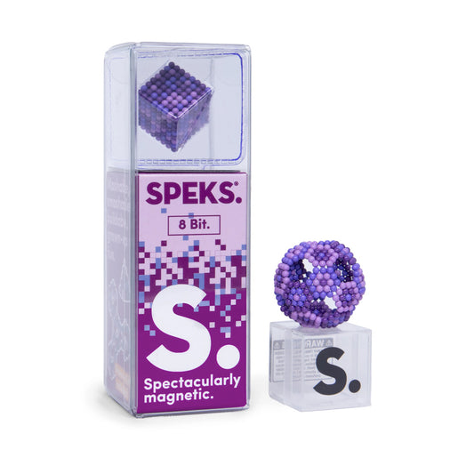Speks 512 Magnet Balls Pixel: 8 Bit - Purple - Adult Fidget Stress-Relief