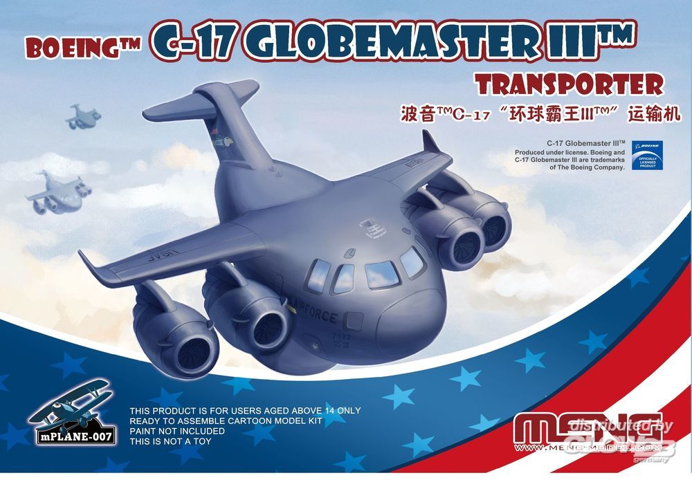 Meng Model mPLANE-007 Boeing C-17 Globemaster III Transporter Model Kit