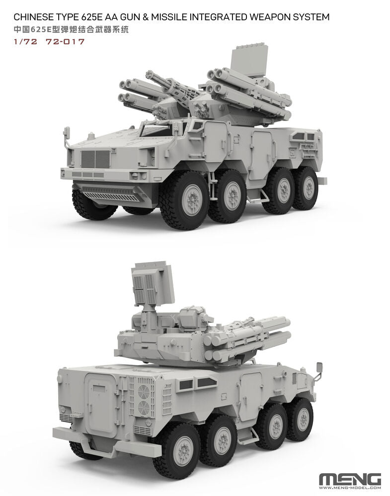 MENG-Model 72-017 Chinese Type 625E AA Gun& Missile Integrated WS 1:72 Model Kit