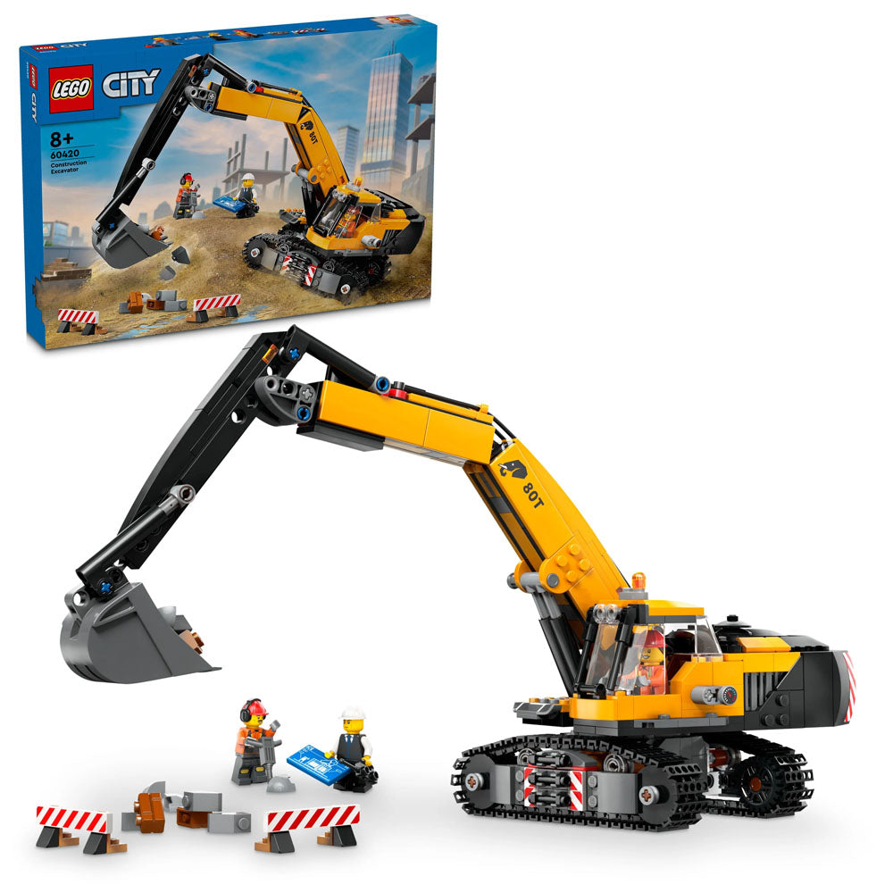 LEGO City 60420 Yellow Construction Excavator Age 8+ 633pcs