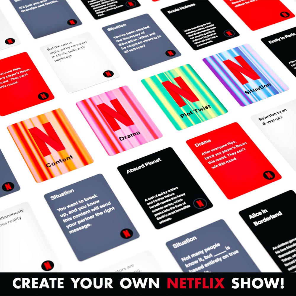 Netflix The Game - Party Card Game - Age 14+ - 3-10 Players - 20min