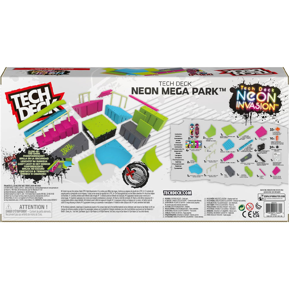 Tech Deck Neon Mega Park Ramp Set X-Connect w/2 Boards