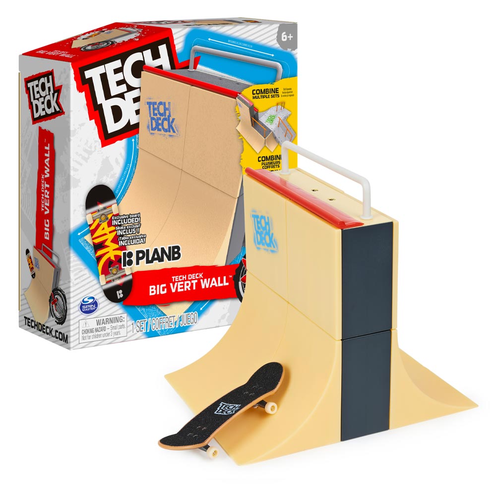 Tech Deck Big Vert Wall X-Connect Park Creator Ramp Set w/Fingerboard - Age 6+