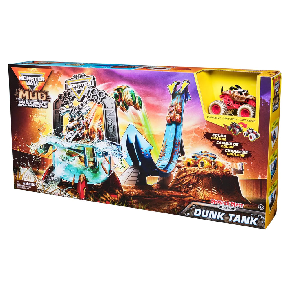 Monster Jam Mud Blasters Monster Mutt Dalmatian Dunk Tank 1:64 Playset