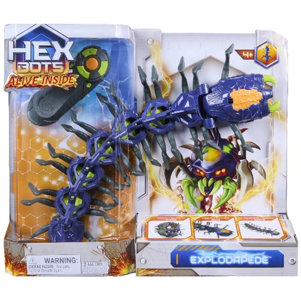 HEX Bots Alive Inside RC Explodapede Robot - Age 4+ Spinmaster