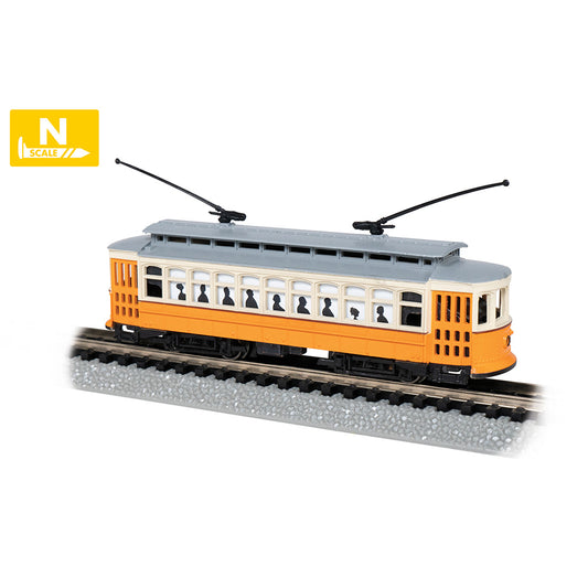 Bachmann USA Brill Trolley - Brill Trolley - Orange, Cream & Gray N Gauge 61089