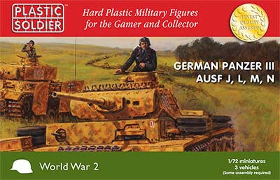 Plastic Soldier Company 62030 German Panzer III Ausf J, L, M, N 1:72 Model Kit