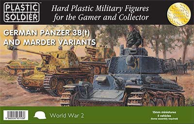 Plastic Soldier Company 62033 German Panzer 38(T) & Marder Variants 1:72 Model Kit