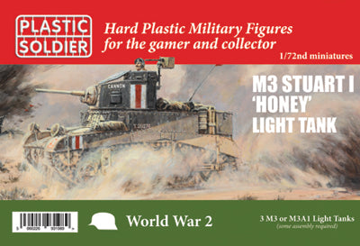 Plastic Soldier Company 62038 M3 Stuart I 'Honey' Light Tank 1:72 Model Kit
