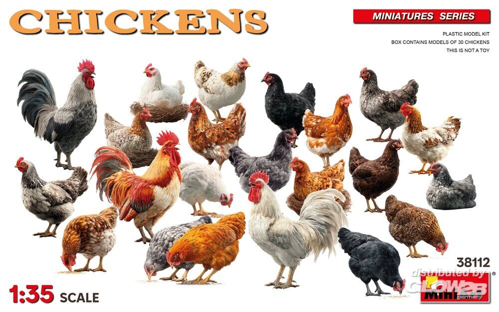 MiniArt 38112 Chickens 1:35 Model Kit