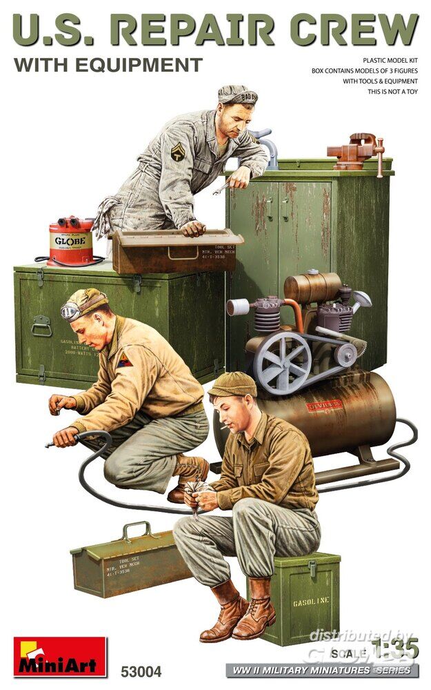 MiniArt 53004 U.S. Repair Crew w/Equipment 1:35 Model Kit